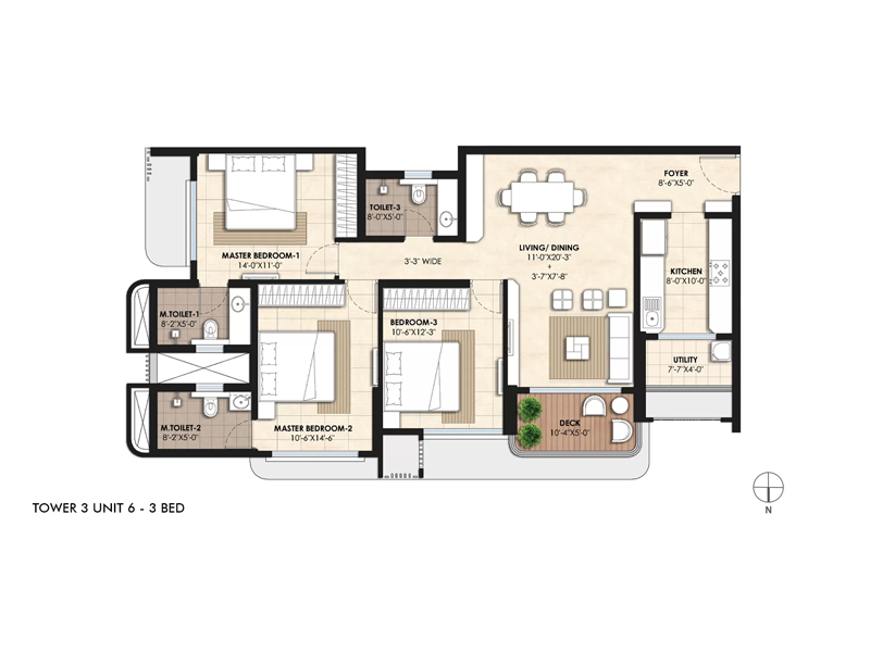 Floor plan of Majestique Landmarks &mdash; photo gallery, images, brochure, amenities, cost sheet, price breakup, availability details, RERA number, RERA certificate, possession date, layout plan, logo, floor plan, master plan, and location map showcasing project highlights and features.