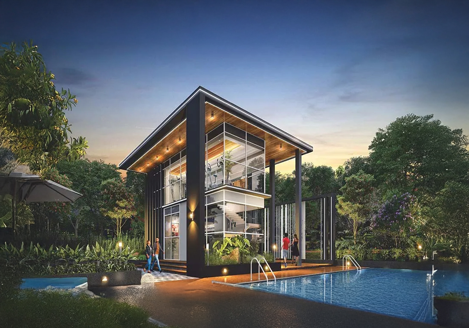Exterior view of Majestique Landmarks &mdash; photo gallery, images, brochure, amenities, cost sheet, price breakup, availability details, RERA number, RERA certificate, possession date, layout plan, logo, floor plan, master plan, and location map showcasing project highlights and features.